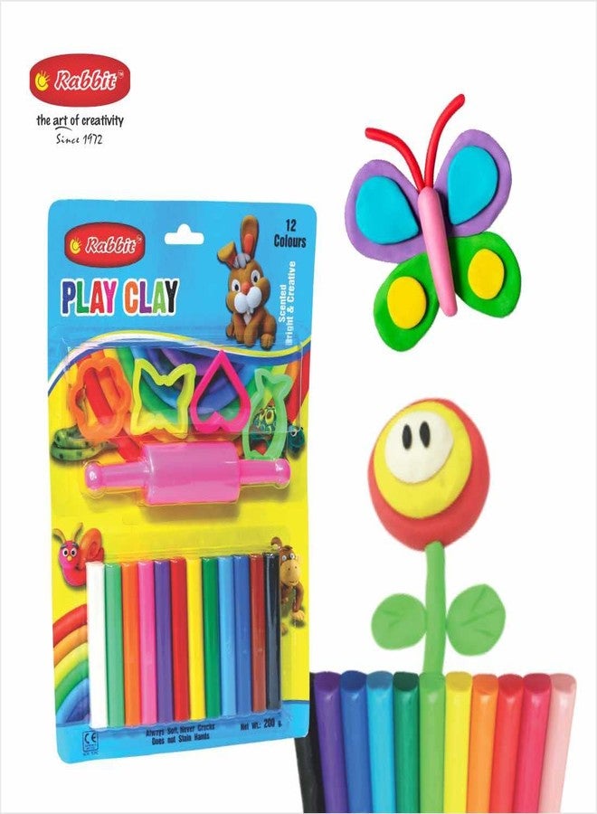 Rabbit Happy Pack Dough + 12 Color Clay Blister Card + Play Sand 100gms + Stationery Kit| Clay Dough | Sand for Kids | Toys for Kids - Image 3